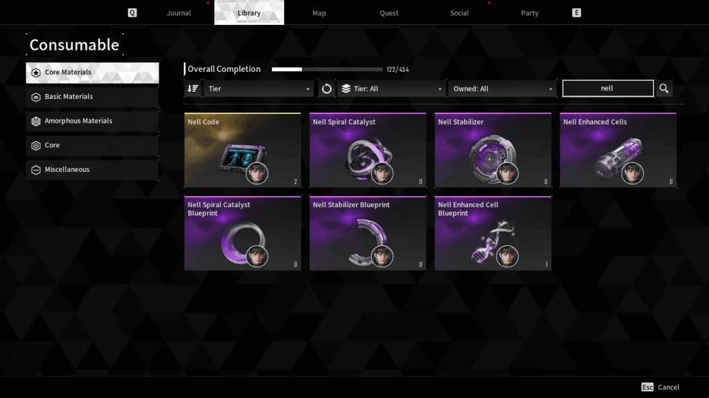 Descendant - Nell - Blueprints